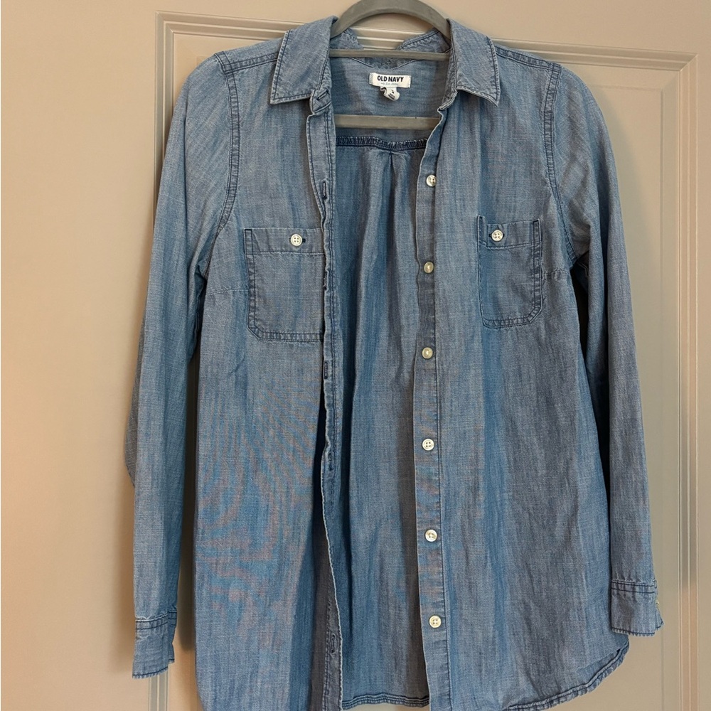 Old Navy Light Blue Chambray Shirt